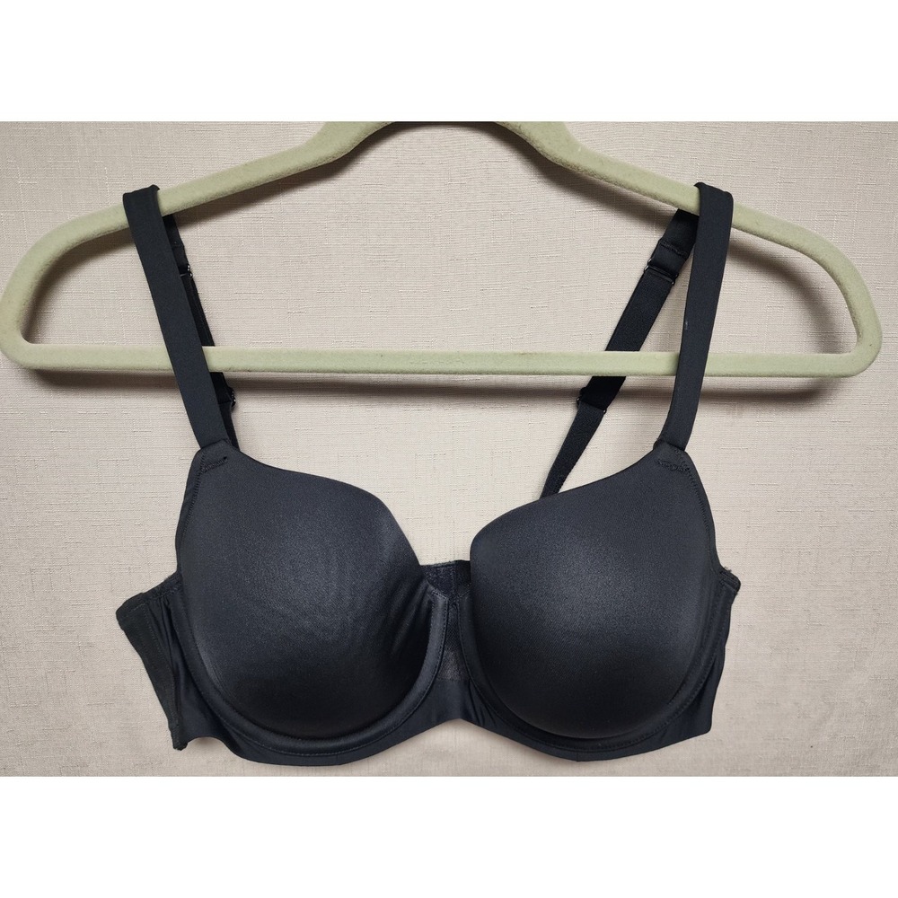 Cacique Black Bra Cooling French‎ Full Coverage Size 36DD